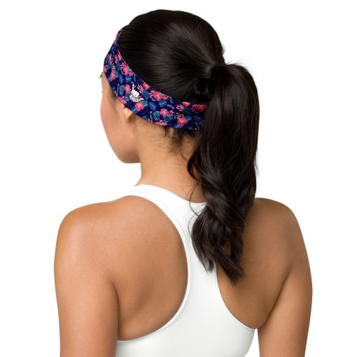 Blue and Pink Tropical Flowers Headband - Image 3