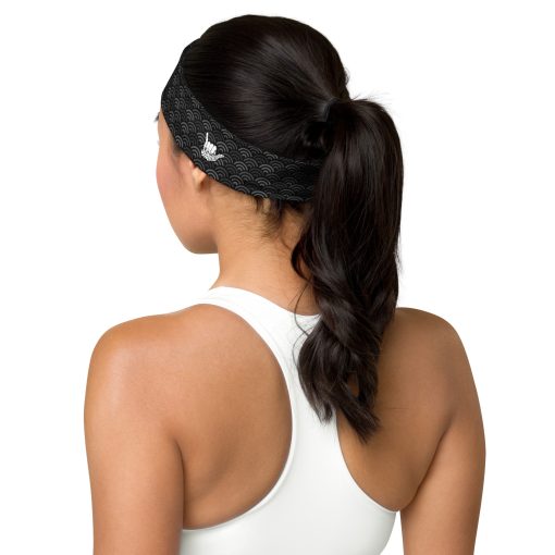 Black Wave Pattern Headband - Image 4