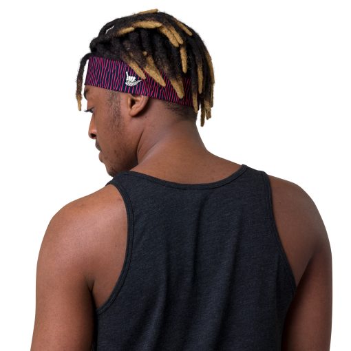 Pink Vertical Stripes Headband - Image 5