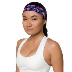 Blue and Pink Tropical Flowers Headband
