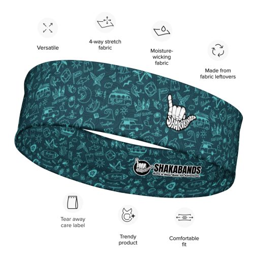 Beach Surfing Pattern2 Headband - Image 9