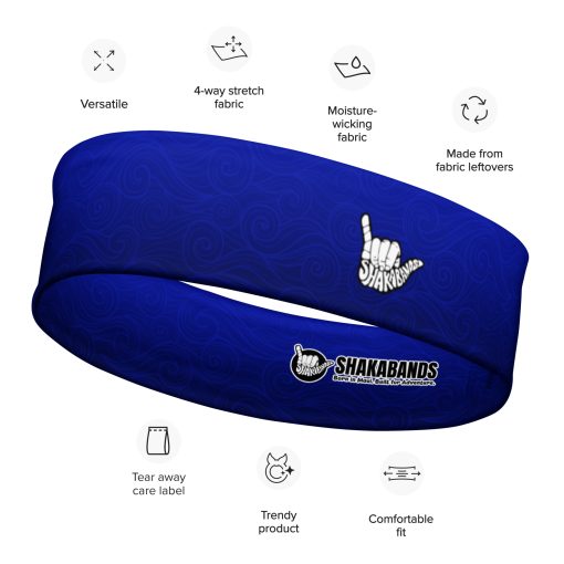 Blue Waves Pattern Headband - Image 9