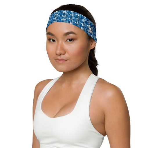 Blue Wave Pattern Headband - Image 9