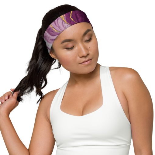 Pink Marble Texture Headband - Image 3